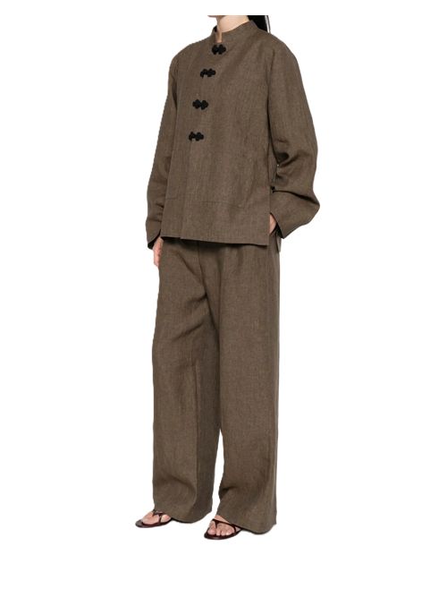 RÓHE patalone relaxed drawstring marrone Róhe | 419-30-037240 BROWN MELANGE